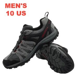Merrell Alverstone‎ 2 Men's Size 10 Hiking Shoes J135485 Gray Black Red Trail